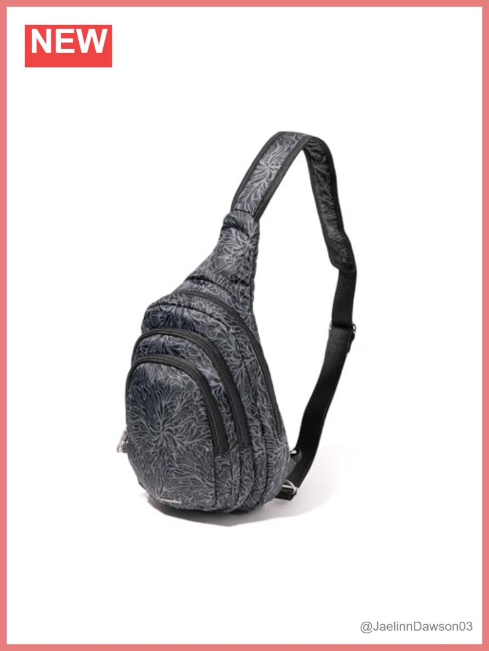 Anti-Theft Sling Bag with Locking Zippers & RFID Protection